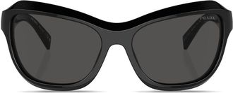 Prada PR A27S oversize-frame sunglasses - unisex - Acetate - One Size - Black