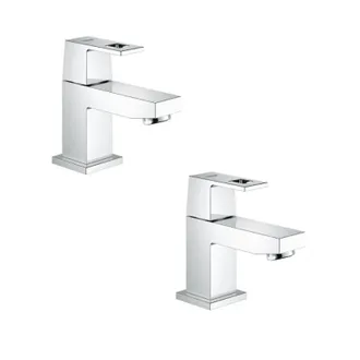 GROHE Juego De 2 Mezcladores Lavamanos De Agua Fr&iacute;a Grohe Eurocube Xs