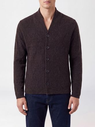 Emporio Armani Virgin Wool-Blend V-Neck Cardigan
