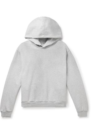 Acne Studios Franziska Garment-Dyed Distressed Logo-Print Cotton-Blend Jersey Hoodie