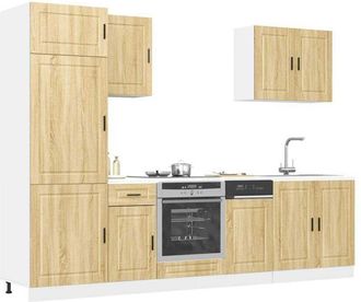 vidaXL Vidaxl - Conjunto De Armarios De Cocina porto De 7 Piezas De Madera De Ingenier&iacute;a De Roble Sonoma