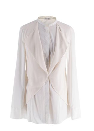 Brunello Cucinelli Double Layered Beige Shirt Size L