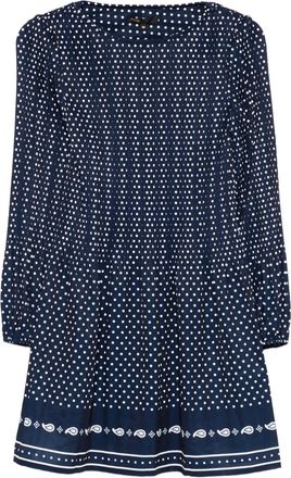 Maje polka dot mini dress - women - Polyester - 42 - Blue