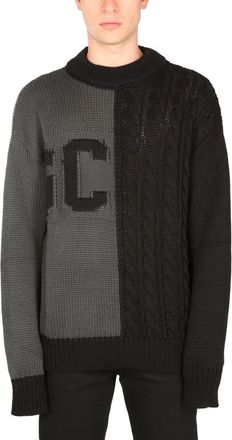 GCDS Sweater With Logo Inlay