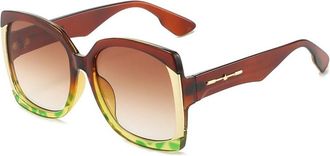 Generic Popular Sunglasses For Women Men Gradient Frame Vintage Luxury Purple Shades UV400 Female Green Sun Glasses,Tea,one s 2026