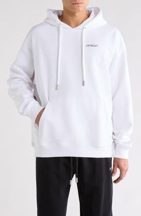 Off-white Logo Skate Hoodie in White-Black at Nordstrom Rack, Size Xx-Large