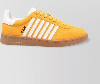 Dsquared2 branded heel leather sneakers