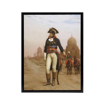 Artery8 Gerome Napoleon Bonaparte In Egypt Framed Canvas Wall Art Print | Size: W24 x H32