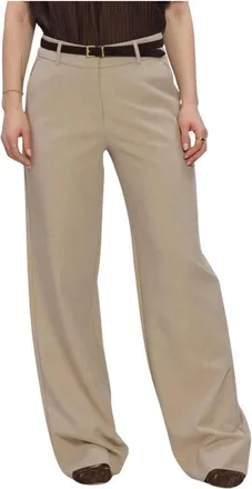 Fiveunits Fiveunits, Broeken, Dames, Beige, W30, Leer, Denafv 826 Wijde Broek