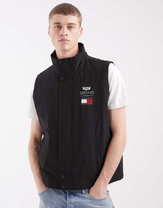 Tommy Hilfiger x Cadillac F1 - Gilet nero con logo