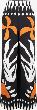 Herzen&rsquo;s Angelegenheit Hose mit weitem Bein aus Seide Black Sand Jaffa