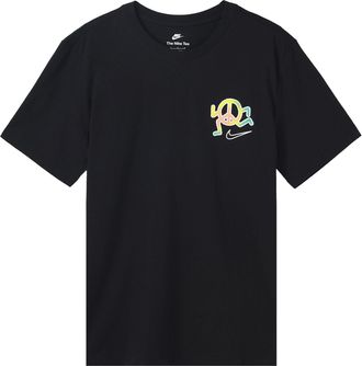 Nike Sportswear Back Alphabet Geometry Printing Sports Round Neck Short Sleeve Black DQ1079-010