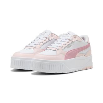Puma Sneaker PUMA KARMEN II IDOL, Damen, Gr. 37, weiss (puma wei&szlig;, poised pink, jasmine flower), Leder, Schuhe Sneaker