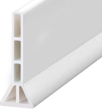 OEM Barrera De Agua Tpe Blanca Autoadhesiva Barra De Umbral De Agua Barra De Umbral De Agua Plegable Para Cocina 2 M De Largo 10 Cm De Alto 3,5 Cm De Anch