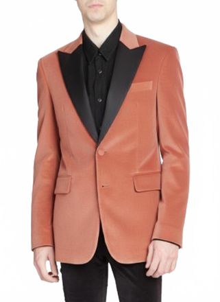 Amiri Velvet Blazer Sport Coat In Salmon