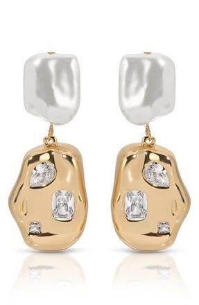 Ettika Crystal Nugget Drop Earrings in Gold at Nordstrom