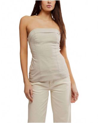 Free People Lora Tube Top In Pumice Stone