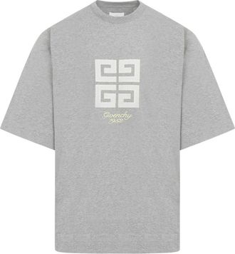 Givenchy Light Grey Logo Print T-shirt