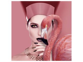 Schubiger M&ouml;bel Digitaldruck auf Glas Kleopatra mit Flamingo