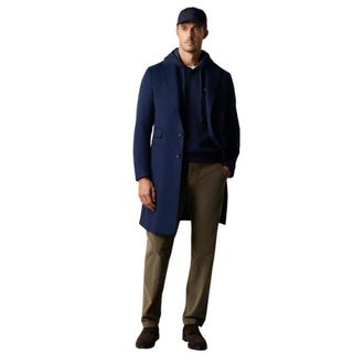 Brooks Brothers Wool Dress Coat - male - Brooks Brothers - Single-Breasted Coats - Blue - 6XL - Coats