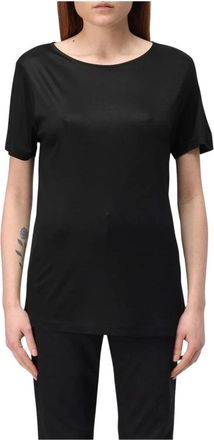 Fay T-Shirts, female, Black, Size: 2XL White Polo Shirt for Women