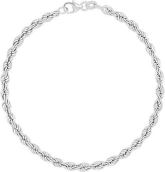 Bony Levy Mens 14K Gold Rope Chain Bracelet in 14K White Gold at Nordstrom, Size 8