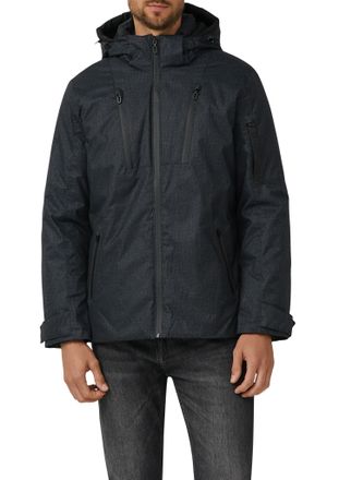 s.Oliver Outdoorjacke S.OLIVER, Herren, Gr. XXL, dk blau, Web, Obermaterial: 100% Polyester, unifarben, normal h&uuml;ftbedeckend, Rundhals, mit Klettverschluss, Ja