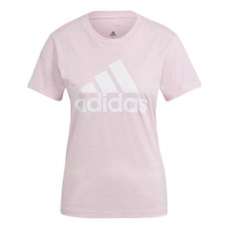 adidas (WMNS) adidas Essentials Logo T-Shirt Asia Sizing Pink White GL0726