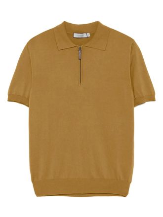 Canali cotton zip-up polo shirt - men - Cotton - 58 - Brown