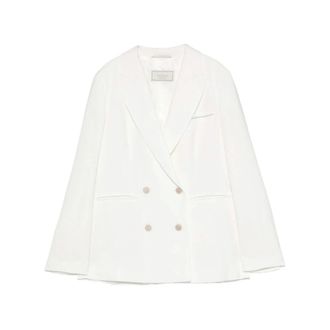 PESERICO Double-Breasted Peak-Lapel Blazer - female - Peserico - Blazers - White - L - Jackets