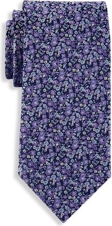 Michael Kors Big & Tall Avignon Floral Tie in Purple at Nordstrom, Size X-Large