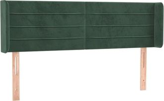 vidaXL Cabecero De Terciopelo Verde Oscuro 147x16x78/88 Cm Vidaxl