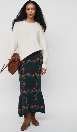 The Tiny Big Sister Roses Midi Skirt