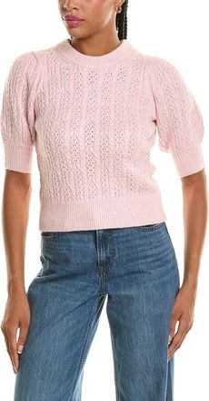 525 america Puff Sleeve Cable Pullover