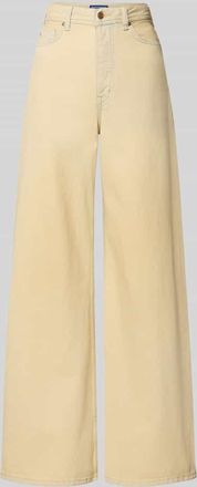 Scotch & Soda Jeans mit weitem Bein im Used-Look in Beige, Gr&ouml;&szlig;e 26/32