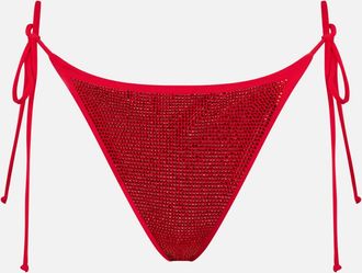 MC2 Saint Barth Woman Swim Briefs With Red Rhinestones