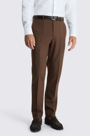 Moss Slim Fit Chestnut Flannel Trousers