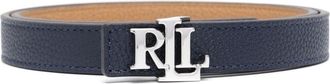 Lauren Ralph Lauren logo-buckle belt - women - Calf Leather - S - Blue