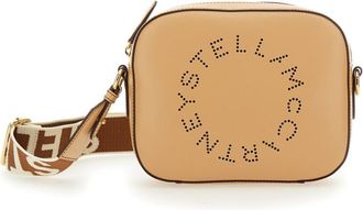 Stella McCartney Beige Logo mini crossbody bag