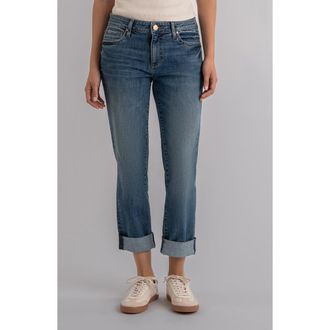 Kut from the Kloth Catherine Mid Rise Boyfriend Jeans in Enigmatic at Nordstrom, Size 00