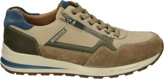 Mephisto Casual Leren Sneakers Taupe - Heren - Sneakers - Beige - 44 EU - Su&egrave;de - Schoenen