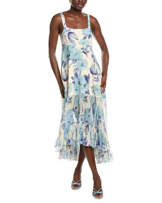 Azeeza Bellevue Silk Midi Dress