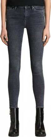 AllSaints Eve Raven Stretch Denim Skinny Jeans In Grey