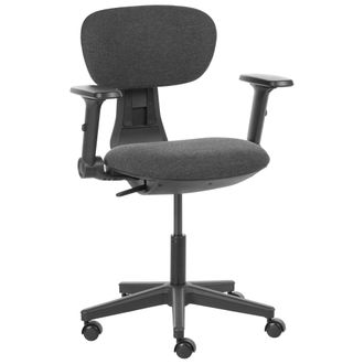 Beliani Silla De Oficina Ergon&oacute;mica Respaldo Ajustable Asiento Deslizante Reposabrazos Ajustables Soporte Lumbar Negro Core