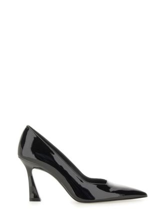 Stuart Weitzman Black Leather Vinnie Pumps