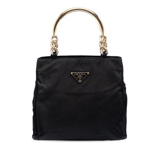 Prada Pre-owned Prada Tessuto Metal Handle Bag Ladies 92672WQK8FBQ2I1K