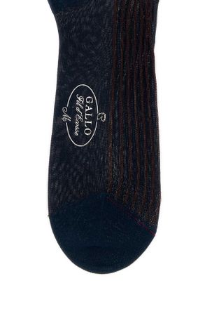 Gallo Mens Two-Tone Cotton Socks Oltremaretabacco Exterior: Calze