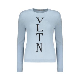 Valentino WomenS Light Blue Wool Sweater, Size 42