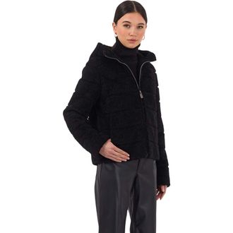 Gorski Horizontal Curly Genuine Shearling Jacket in Black at Nordstrom, Size X-Large