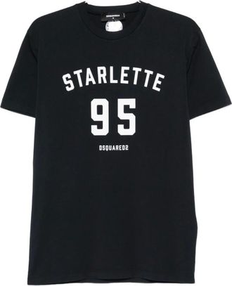 Dsquared2 Tops, Heren, Blauw, M, Katoen, Klassiek Katoenen T-shirt in Blauw